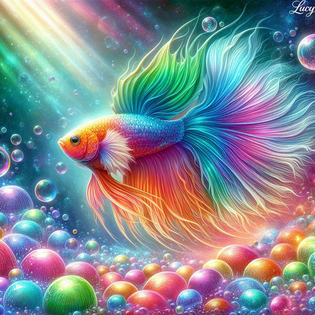 Pesce arcobaleno luminoso puzzle online
