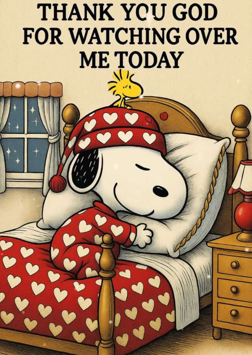 Snoopy i Woodstock zdrzemają się puzzle online