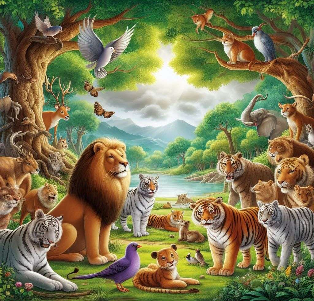 Lew jest królem zwierząt puzzle online