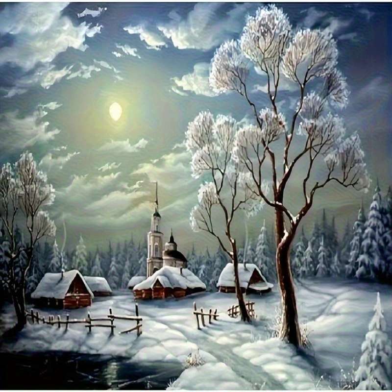 zimowy krajobraz puzzle online