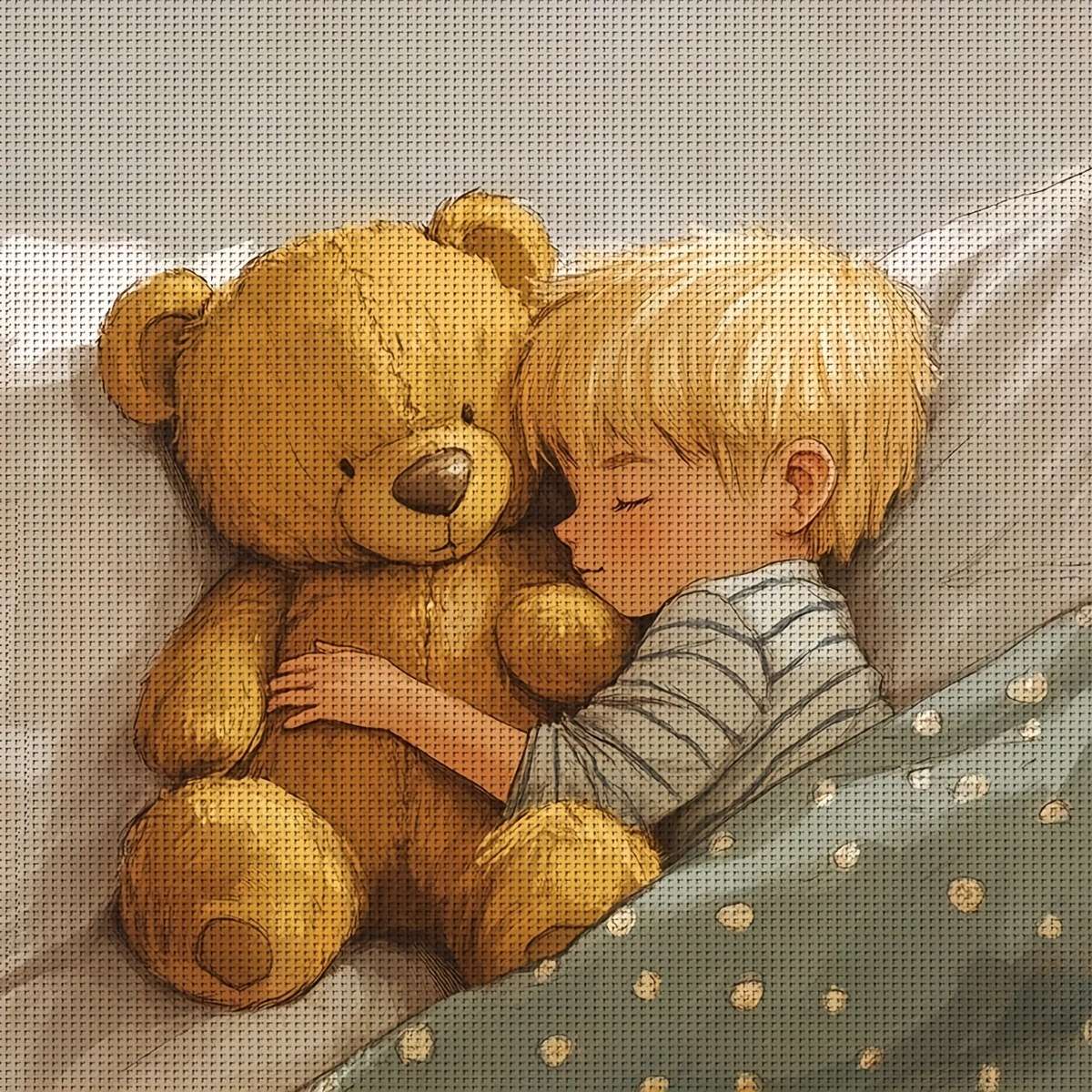 bezpieczny sen z misiem puzzle online