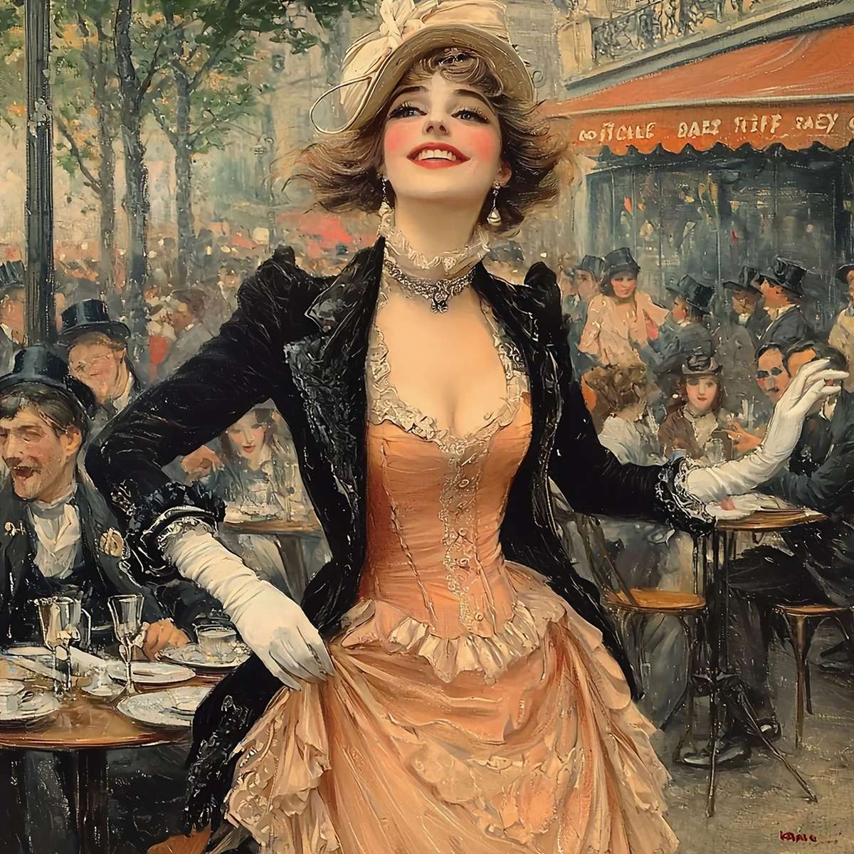 kawiarenki na Mornmartre Paris puzzle online