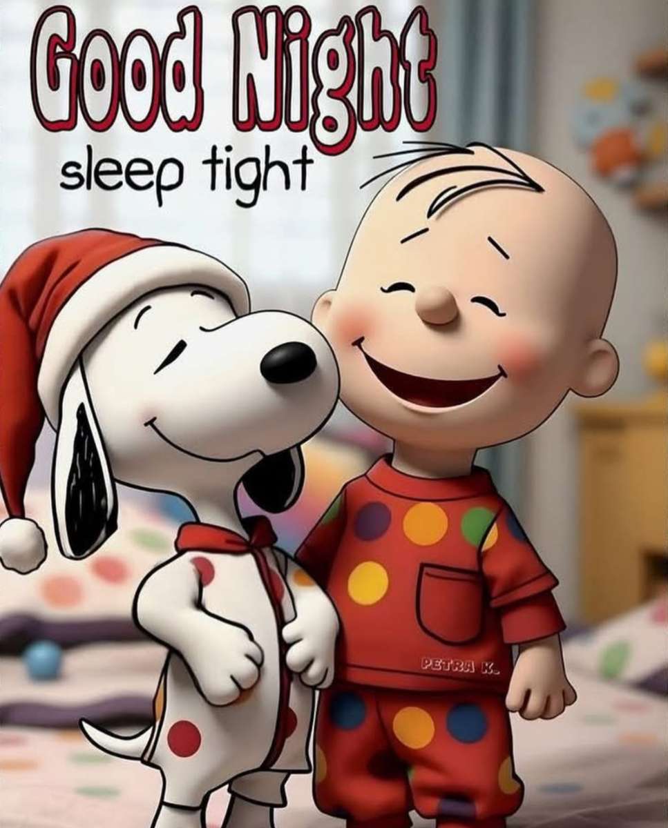 スヌーピーは若い友人におやすみなさいと言います オンラインパズル