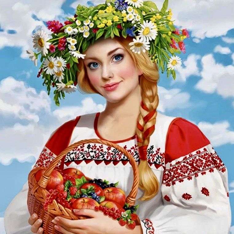 Una giovane donna con una corona di fiori puzzle online