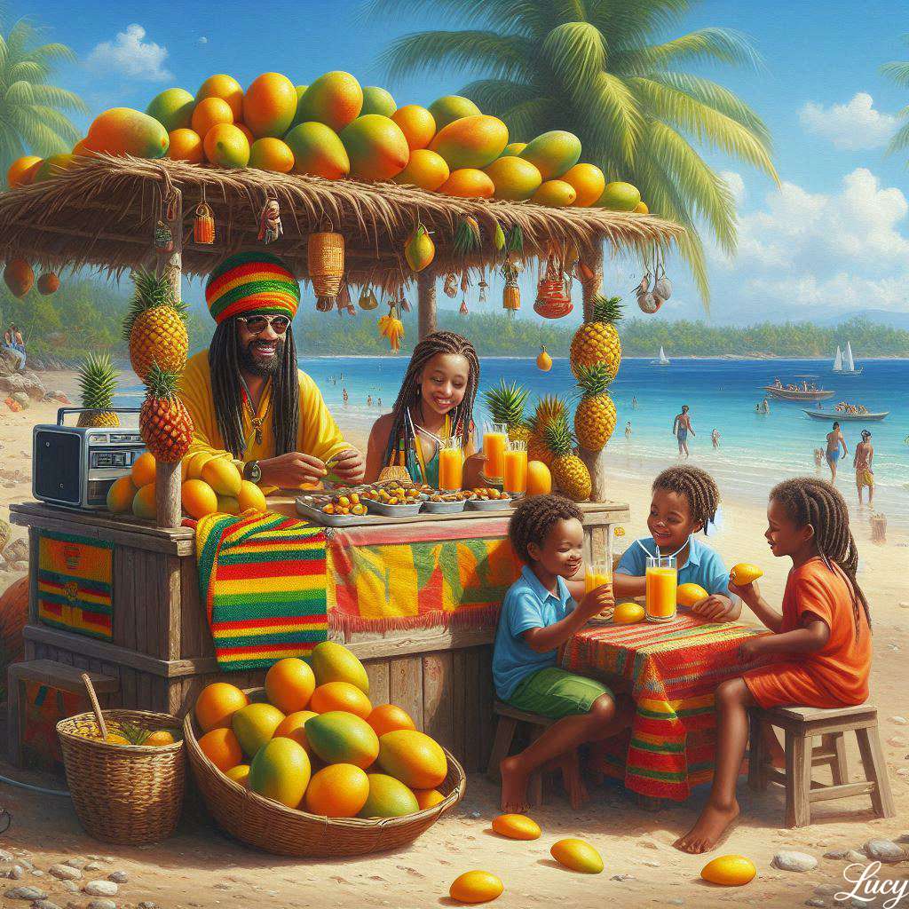 Boire du jus de mangue puzzle en ligne