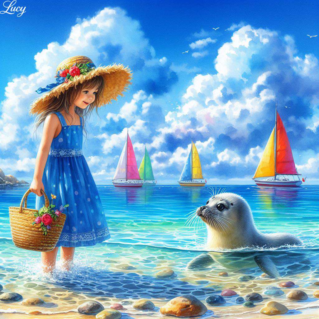 Rencontre entre une fille et un bébé sceau puzzle en ligne