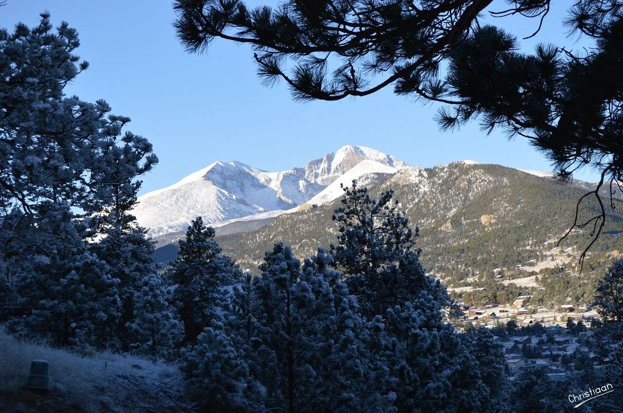 Long Peak, Snow, Kolorado. puzzle online