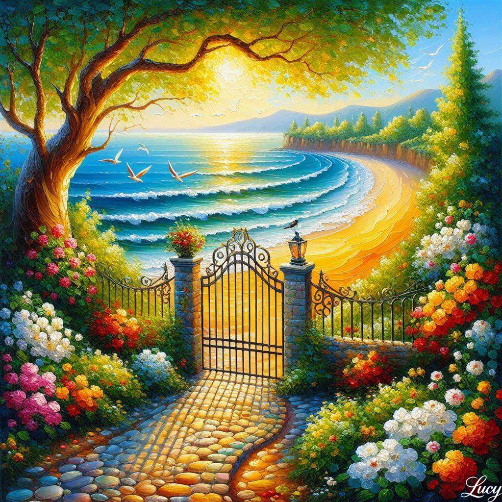 Goldenes Sandstrand Online-Puzzle