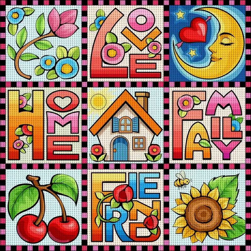 miłość, dom, rodzina, przyjaciele puzzle online