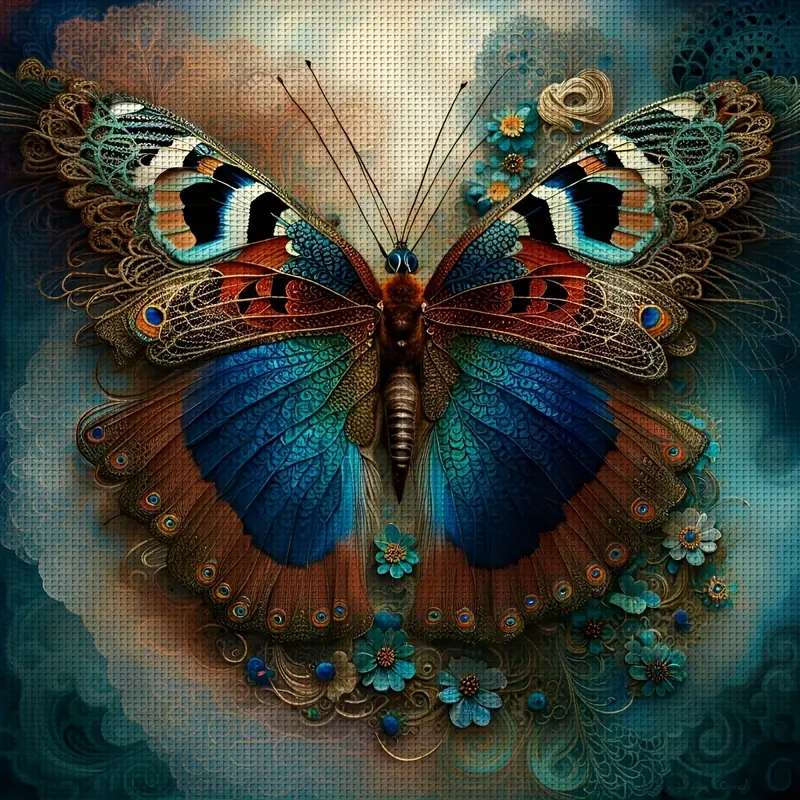 motyl z połyskującymi skrzydełkami puzzle online