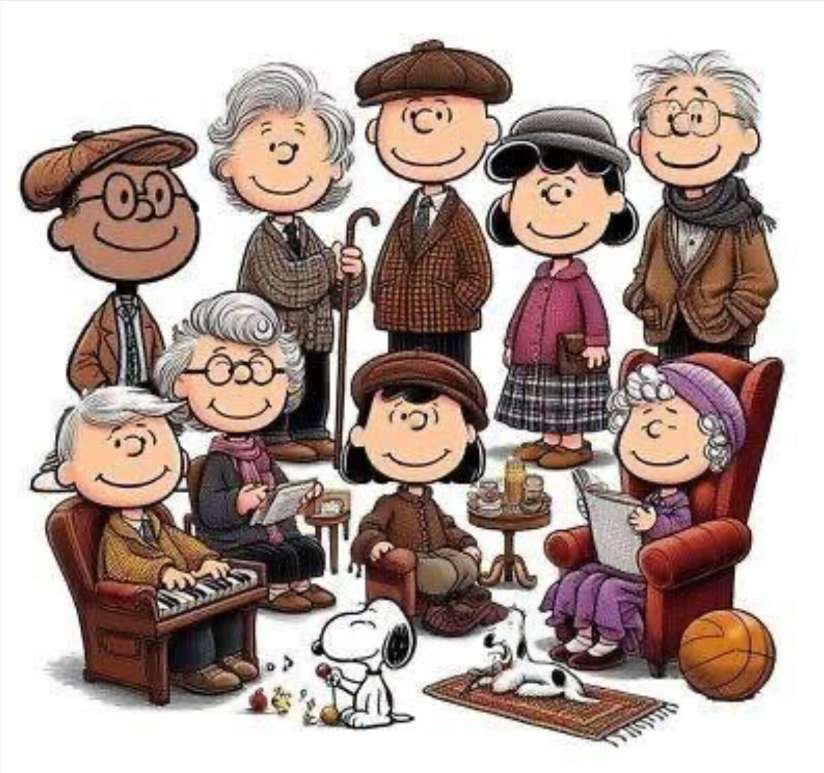 Starsze postacie Peanuts puzzle online