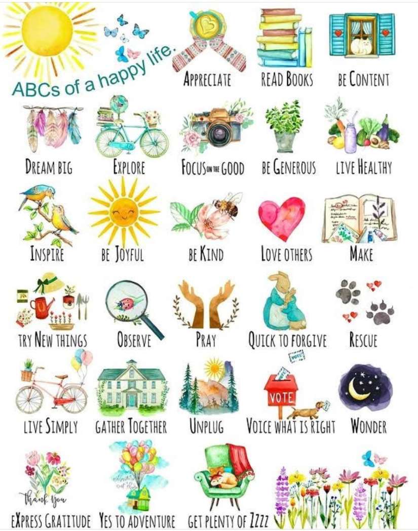 ABC szczęśliwego i spełnionego życia. puzzle online