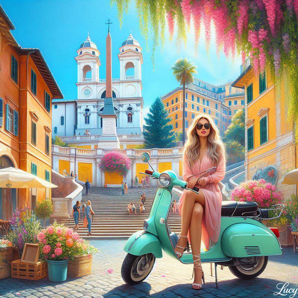 Eleganckie wieże Trinità dei Monti puzzle online