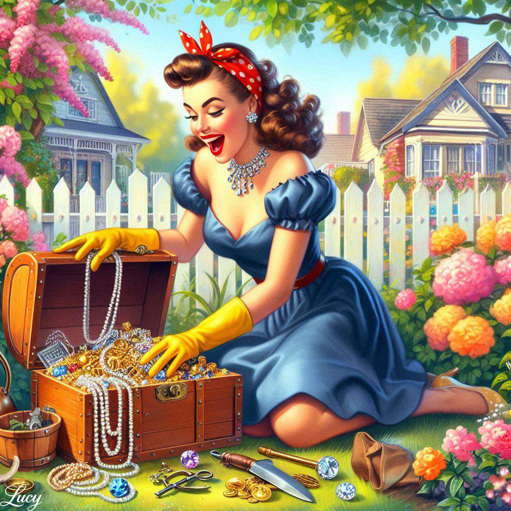 Zakazała radośnie odkrywa skrzynię skarbów puzzle online