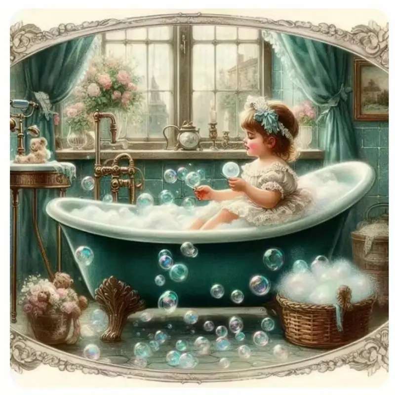 kąpiel w piance z bąbelkami puzzle online