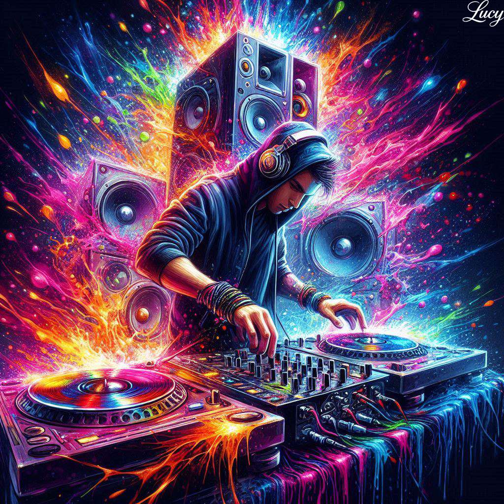 A dynamic DJ in a dark hoodie online puzzle