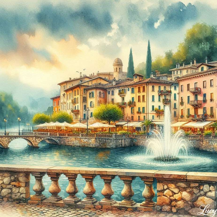 Urok europejskiego małego miasteczka puzzle online