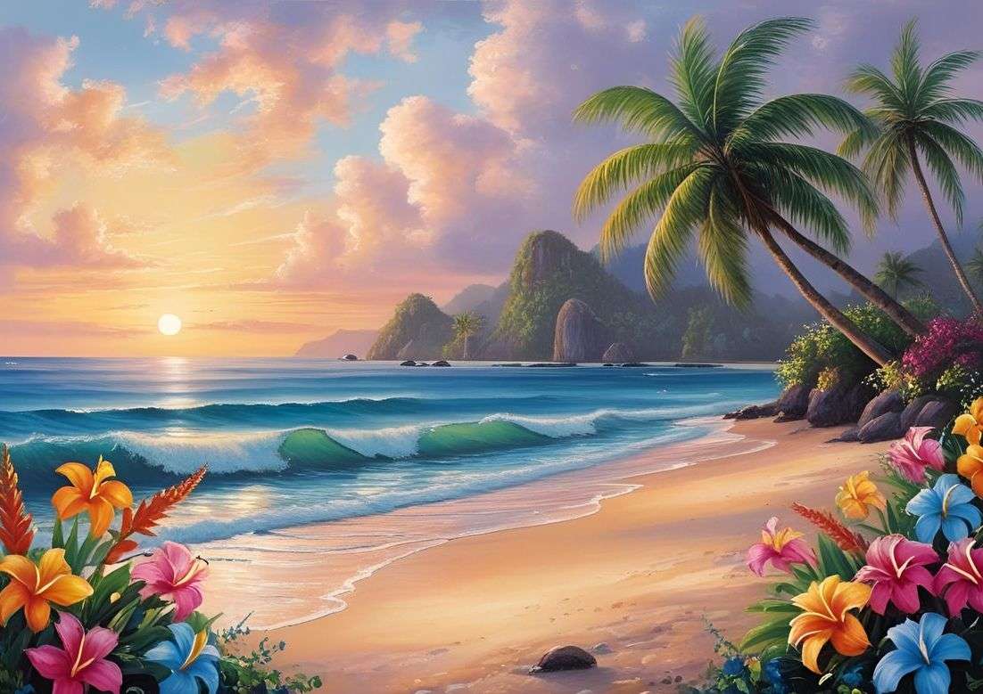 木版画『Tropical paradise 』 Wooden Print Tropical Paradise | eBay