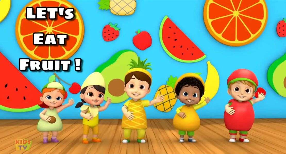 Dzieci jedzą letnie owoce puzzle online