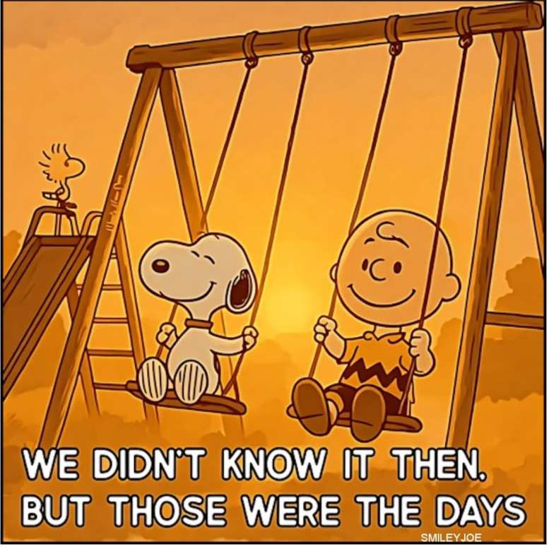 Snoopy i Charlie na zestawie huśtawki puzzle online