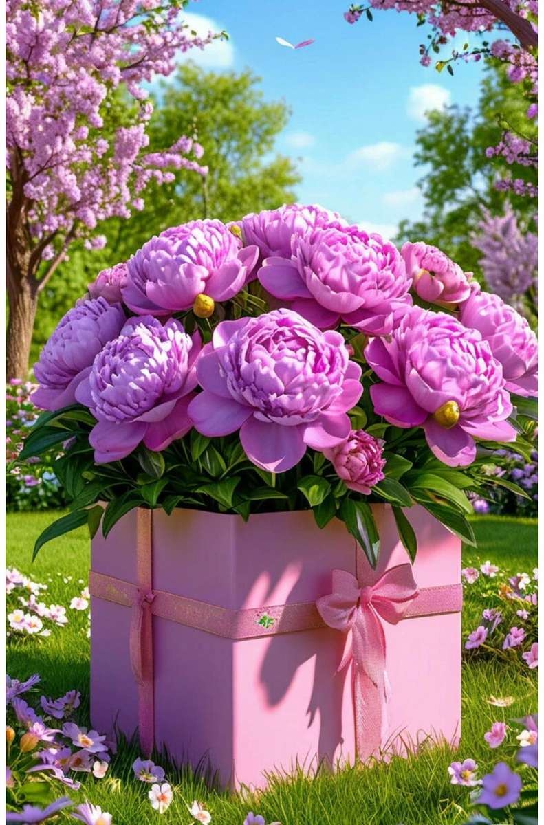 名前のギフトブーケ ジグソーパズルオンライン