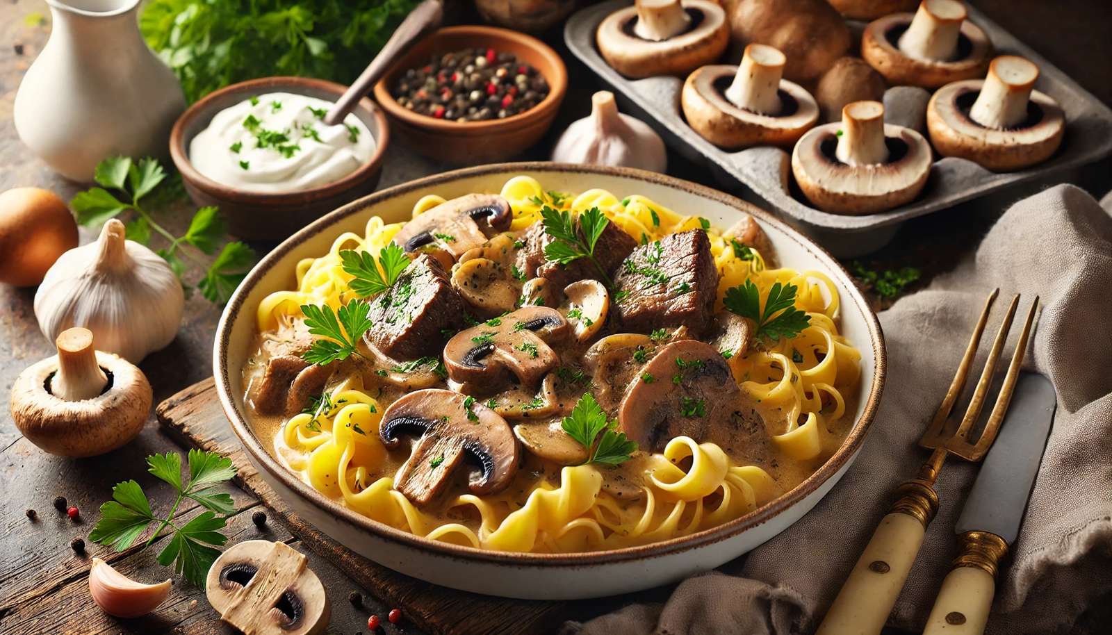 Bœuf stroganoff - puzzle en ligne