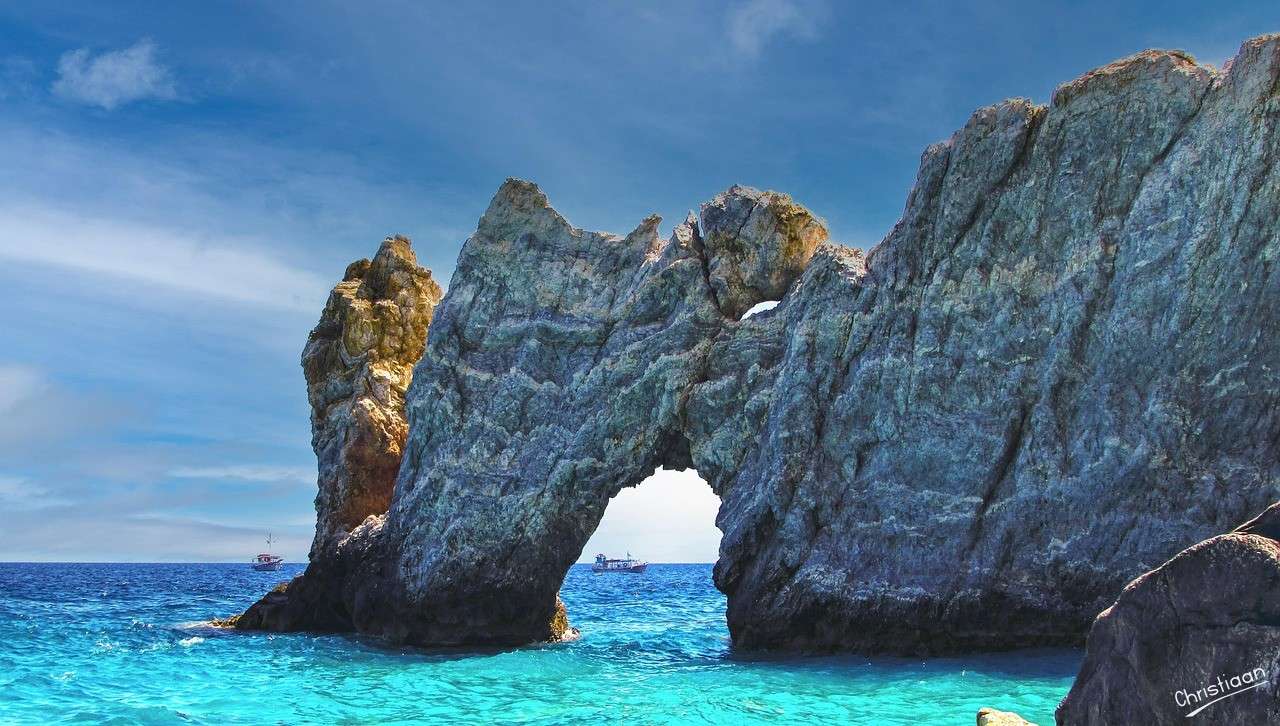 Kamień, plaża, wyspa. puzzle online