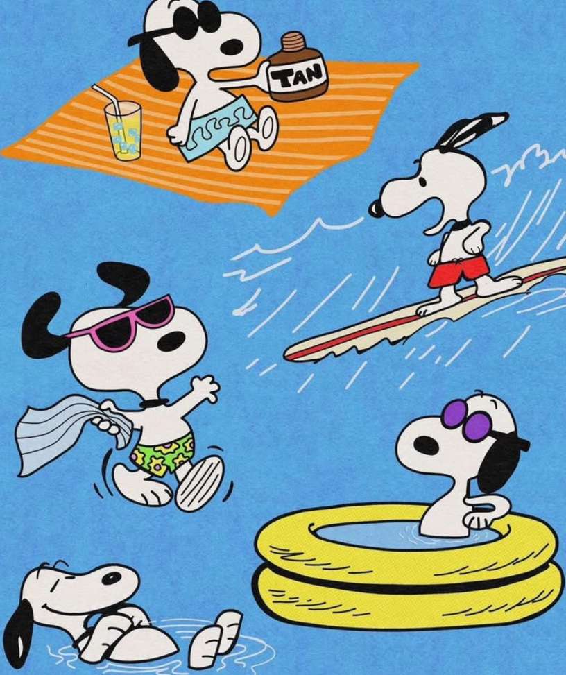 スヌーピーの夏の水の楽しみ ジグソーパズルオンライン