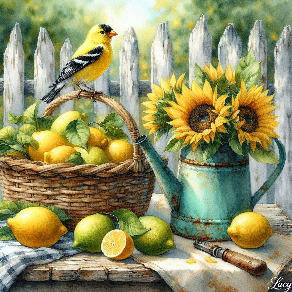 Giallo American Goldfinch puzzle online