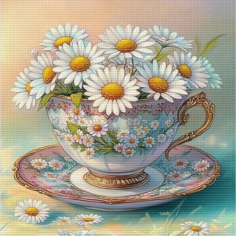 磁器カップのStokrotki オンラインパズル