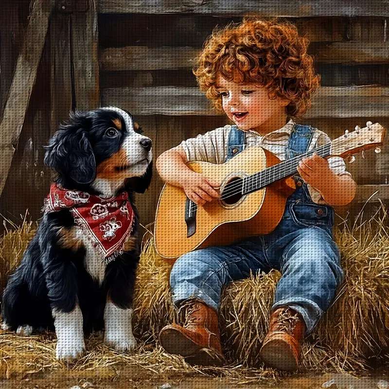 友達と小さなギタリスト オンラインパズル