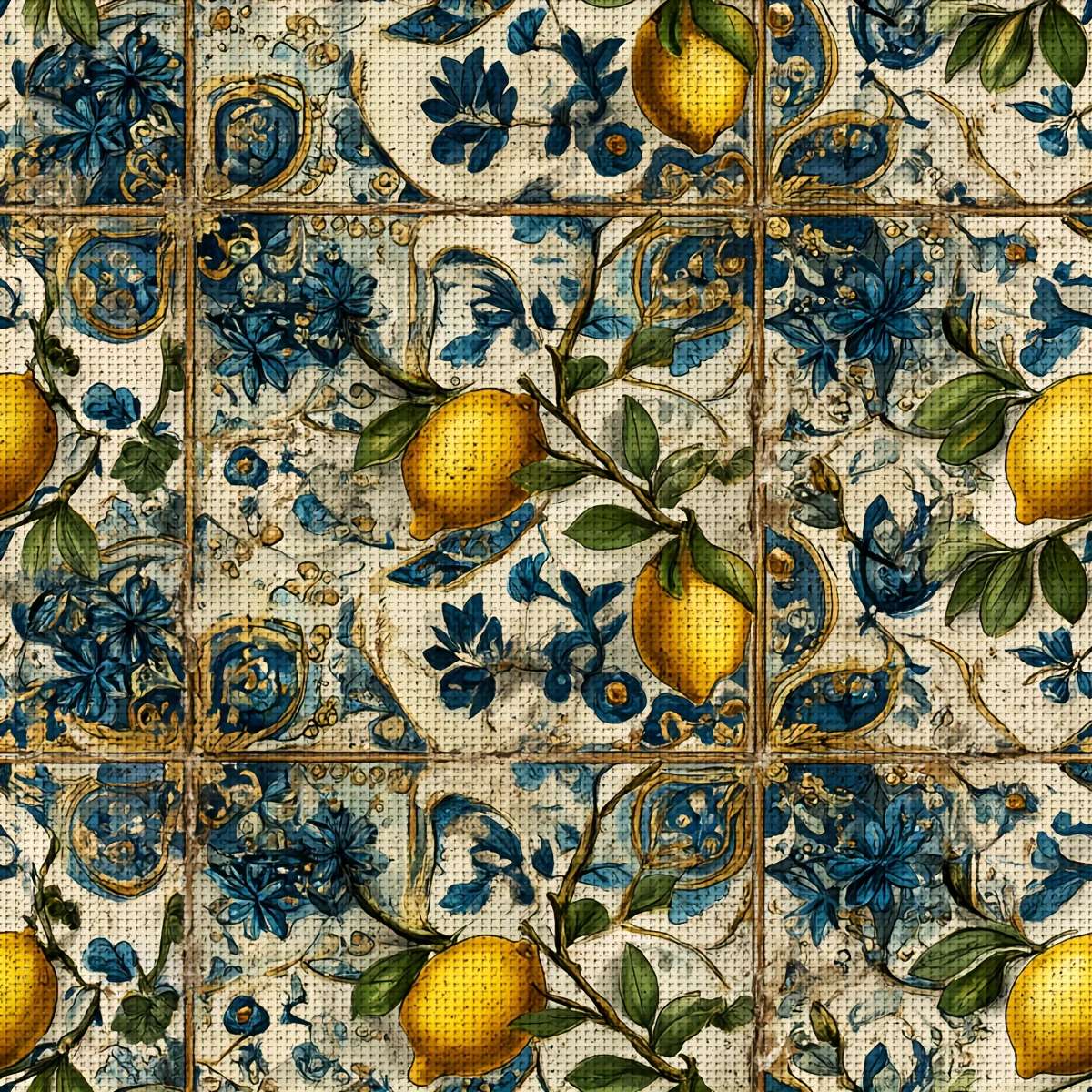 フルーツパターンのセラミックタイル ジグソーパズルオンライン