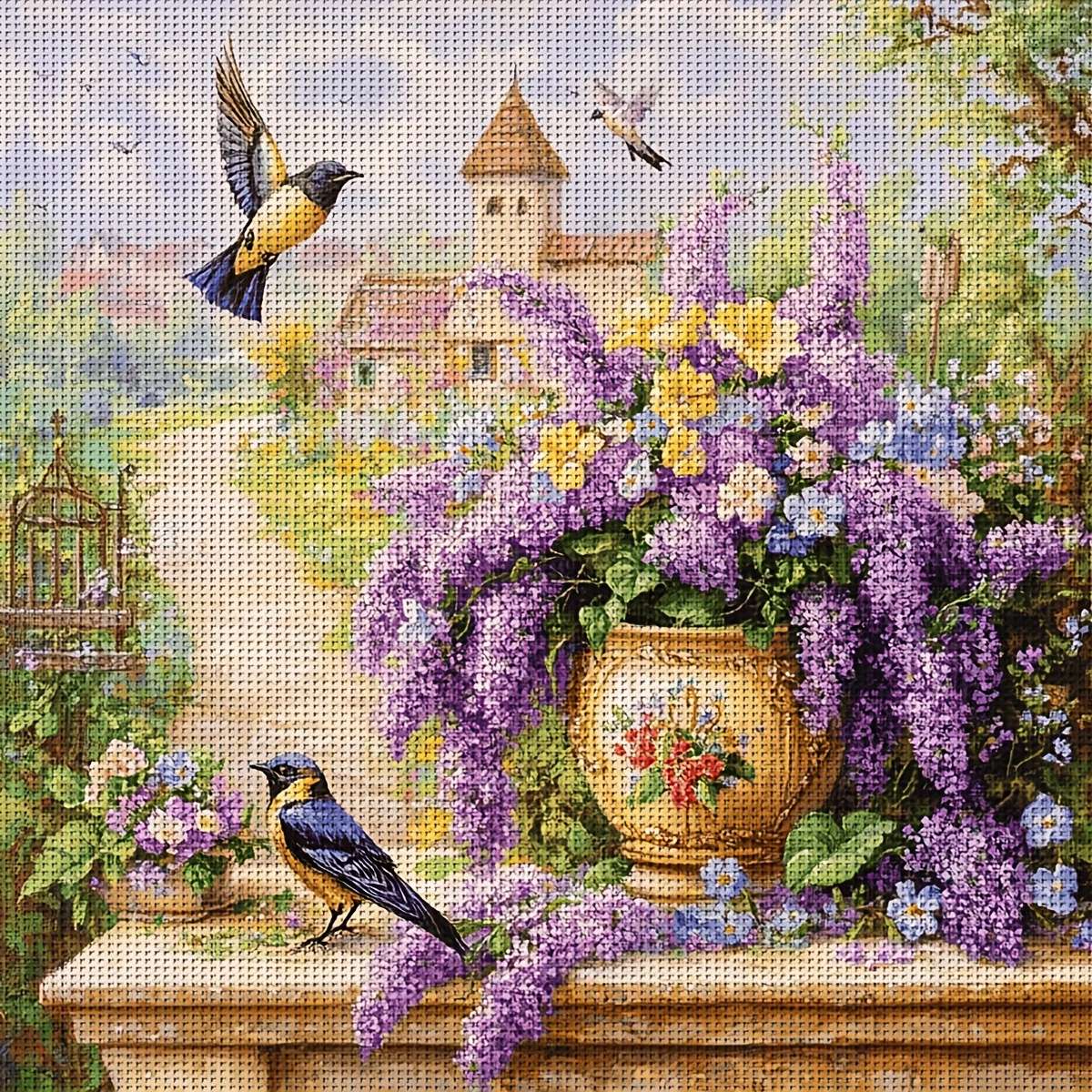 花の入った装飾的な花瓶 ジグソーパズルオンライン