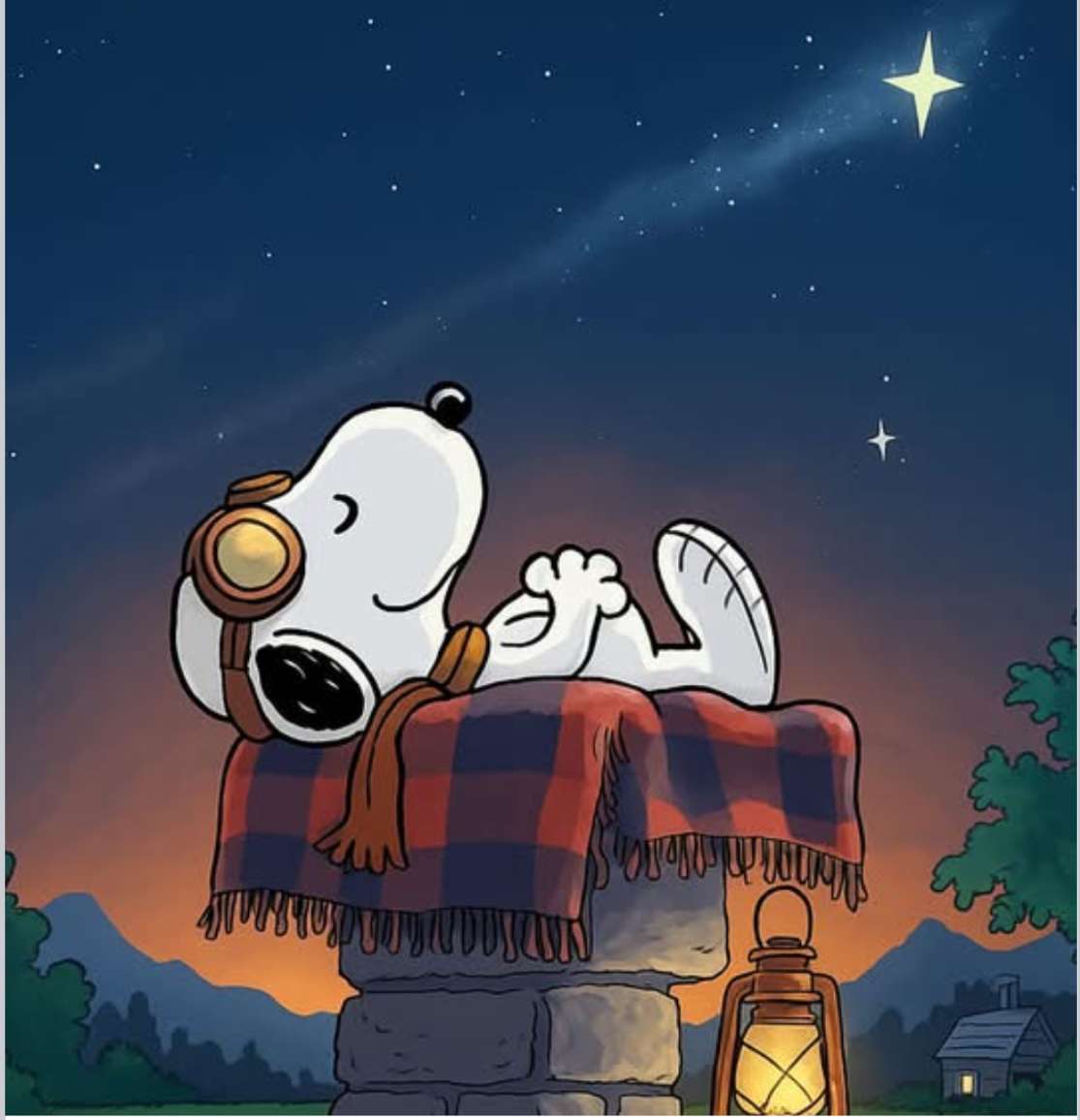 スヌーピーはゴーグルをつけてスヌーズします。 オンラインパズル