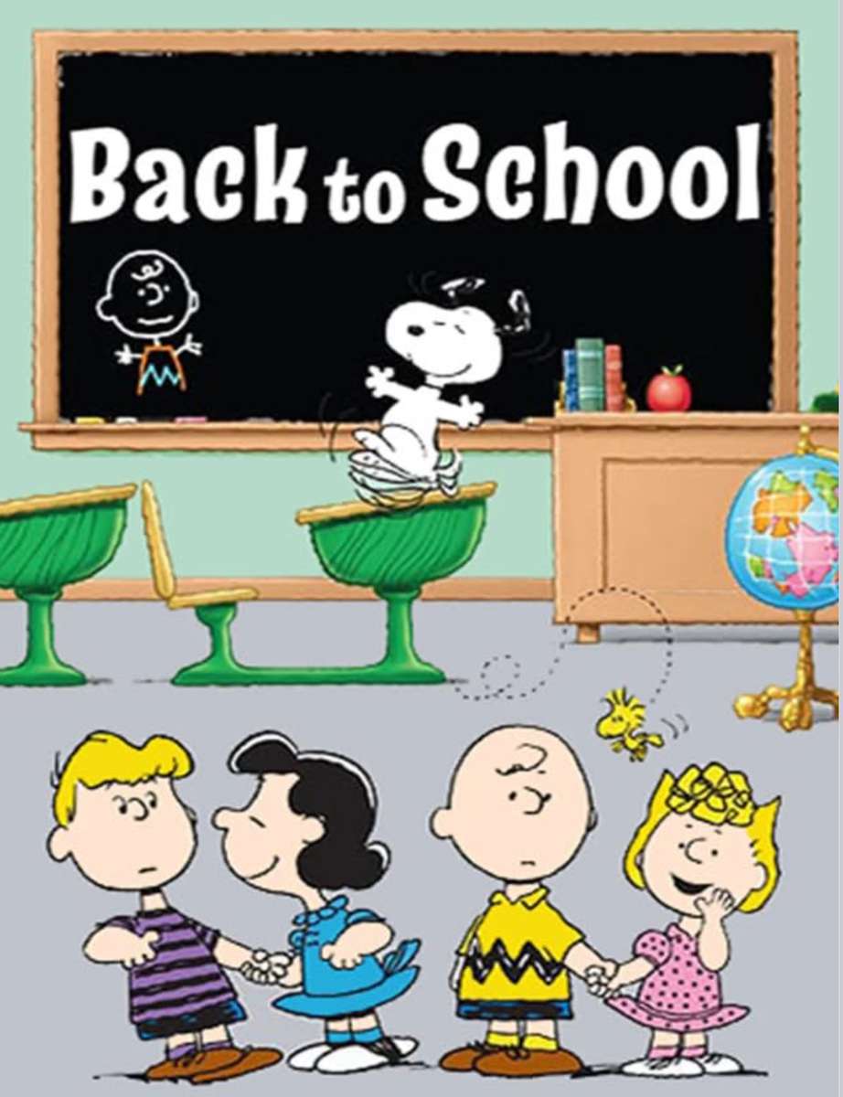 スヌーピーは机を踊っています。彼はすごい！ ジグソーパズルオンライン