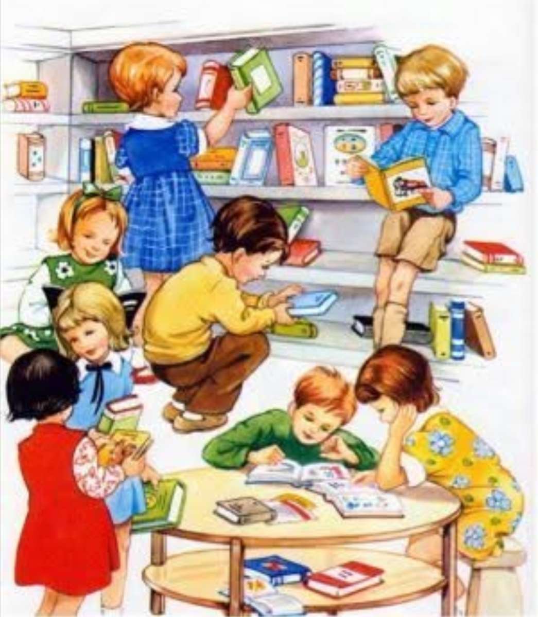 Dzieci czytające książki: bezcenne puzzle online