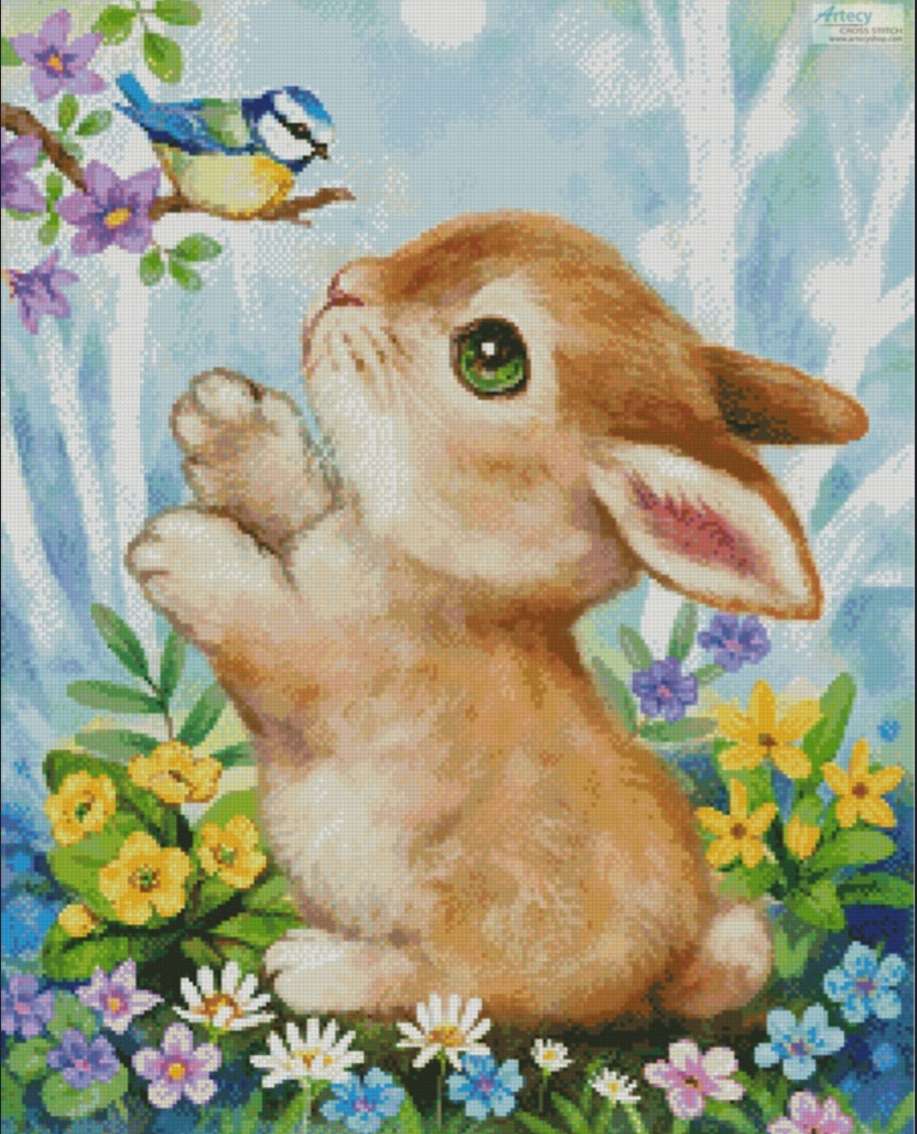 バニーと鳥 ジグソーパズルオンライン