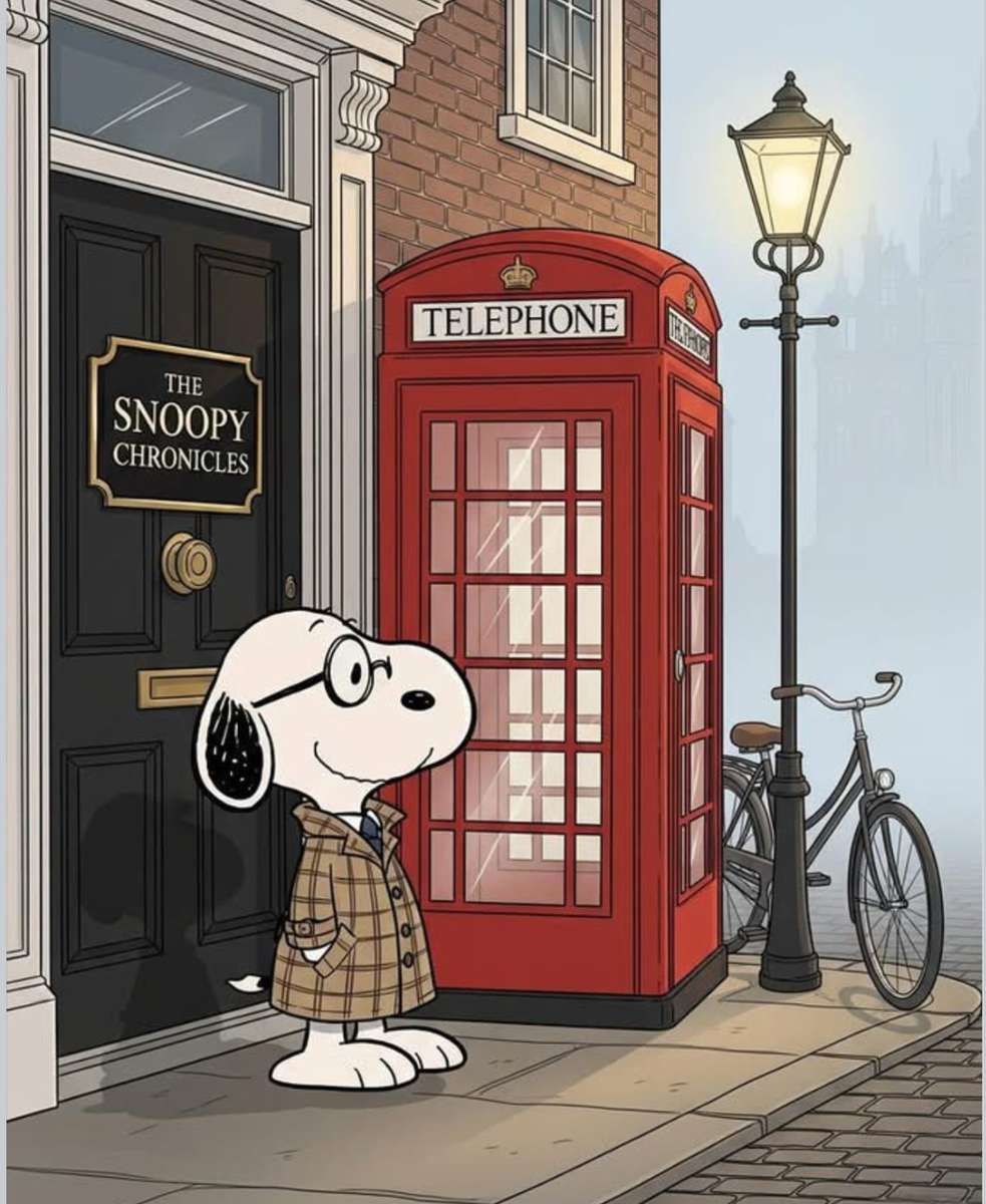 彼のオフィスの外のスヌーピー教授。 オンラインパズル