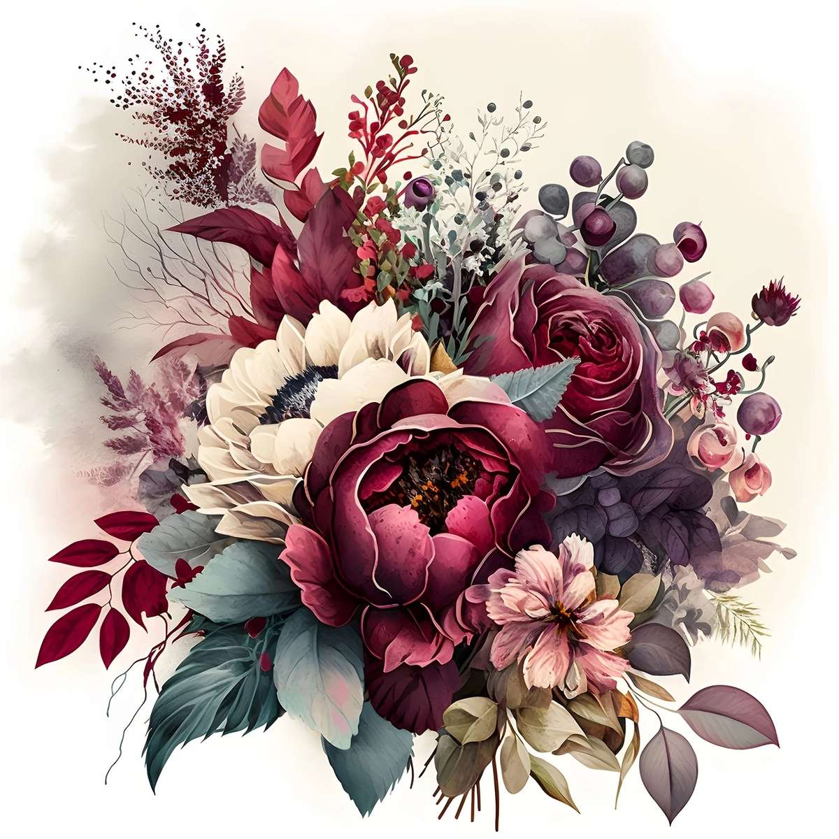 花の装飾的なトリミングブーケ ジグソーパズルオンライン