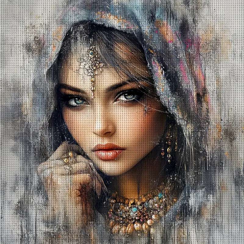 ヒンズー教の美しさ - 肖像画 オンラインパズル