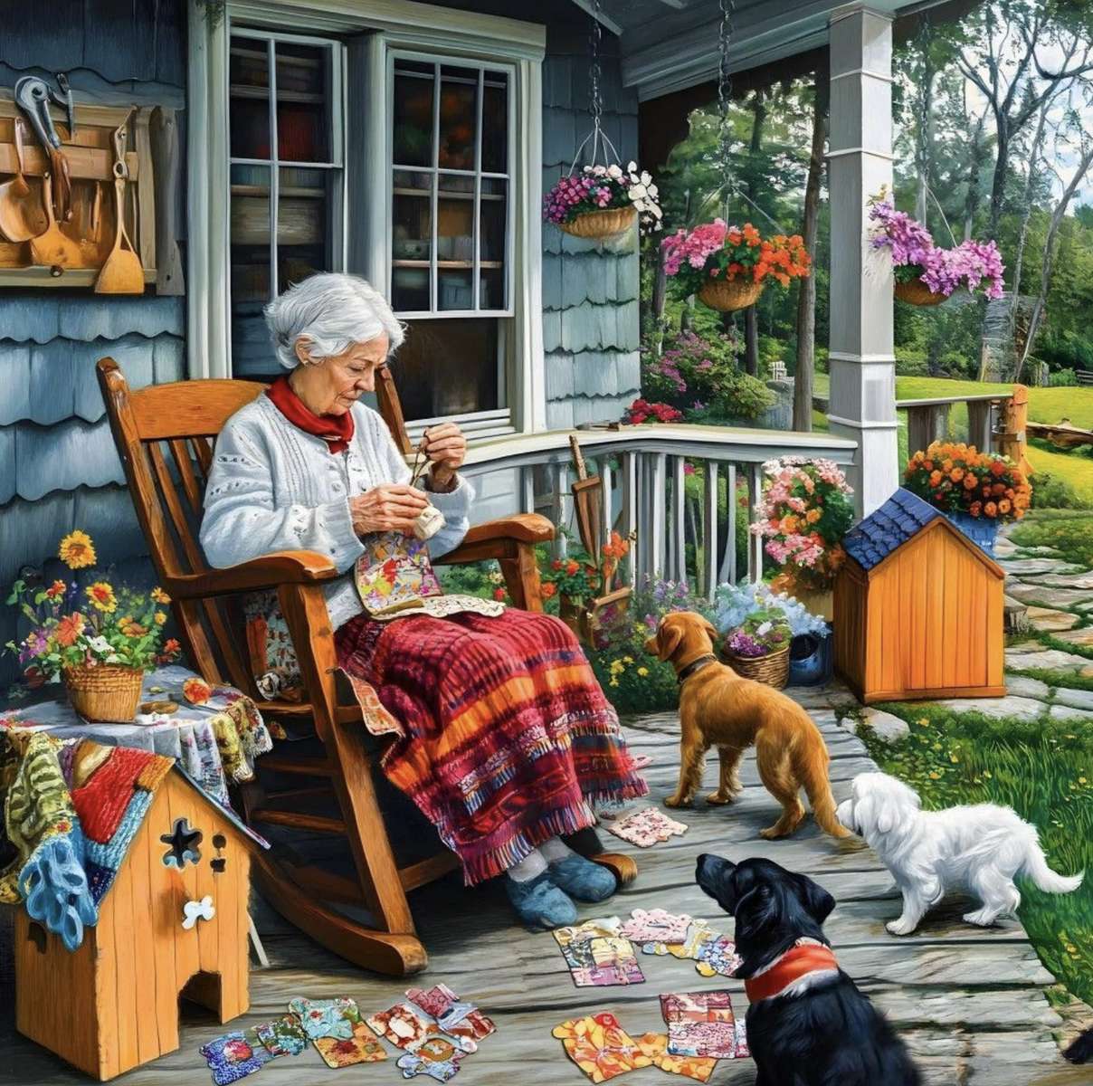 Mamie et ses chiens オンラインパズル