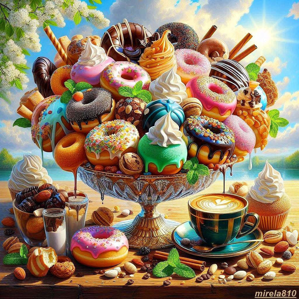 Бисквитки, понички онлайн пъзел