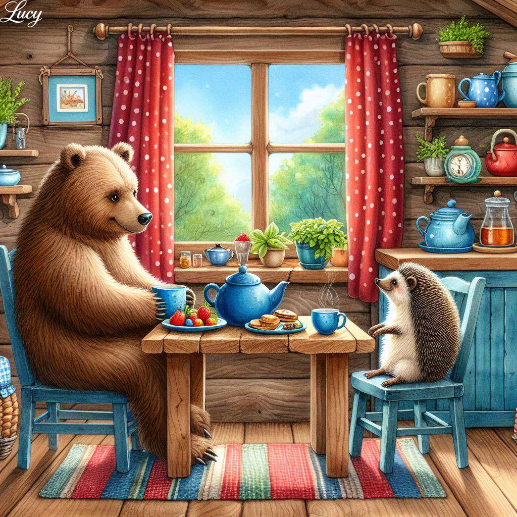 居心地の良い森の小屋のインテリア オンラインパズル