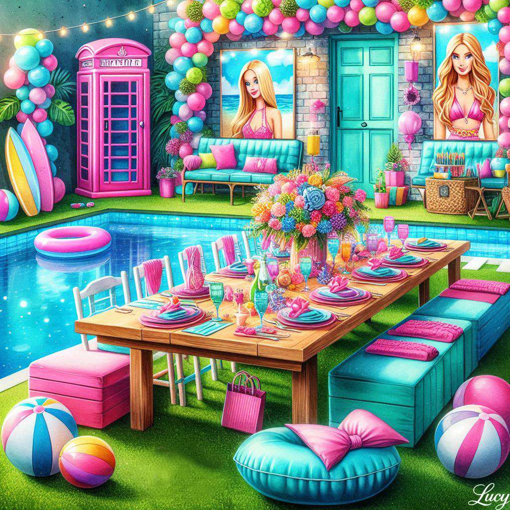 Барби тематично парти за рожден ден онлайн пъзел