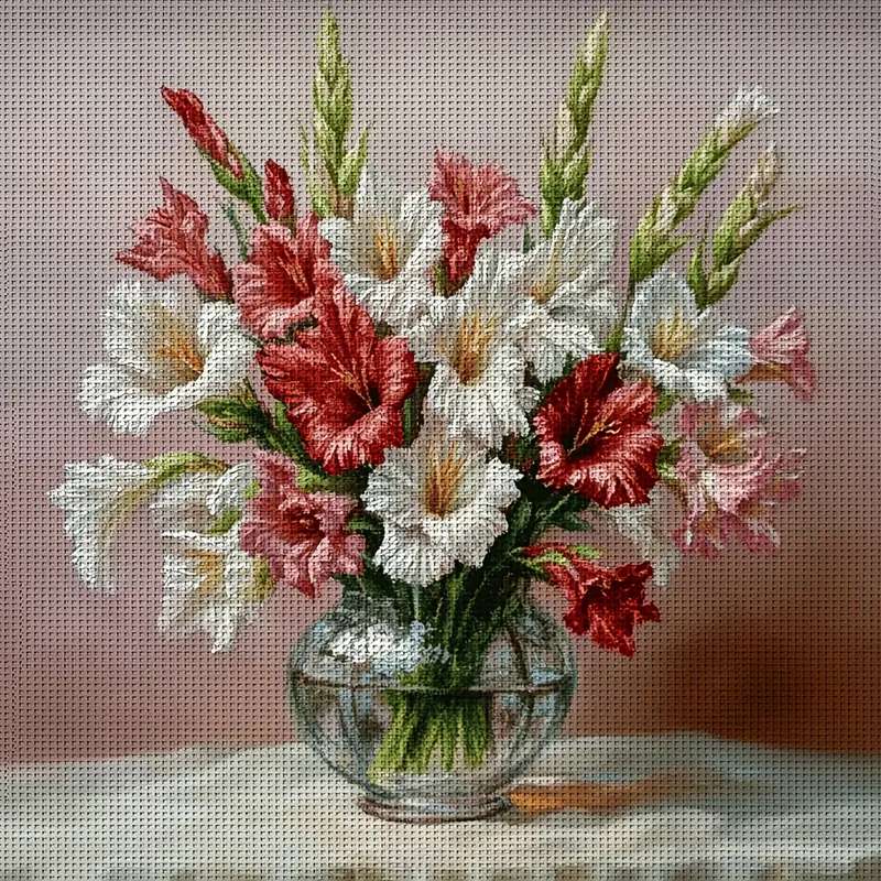 ガラスの花瓶の中の光沢 ジグソーパズルオンライン