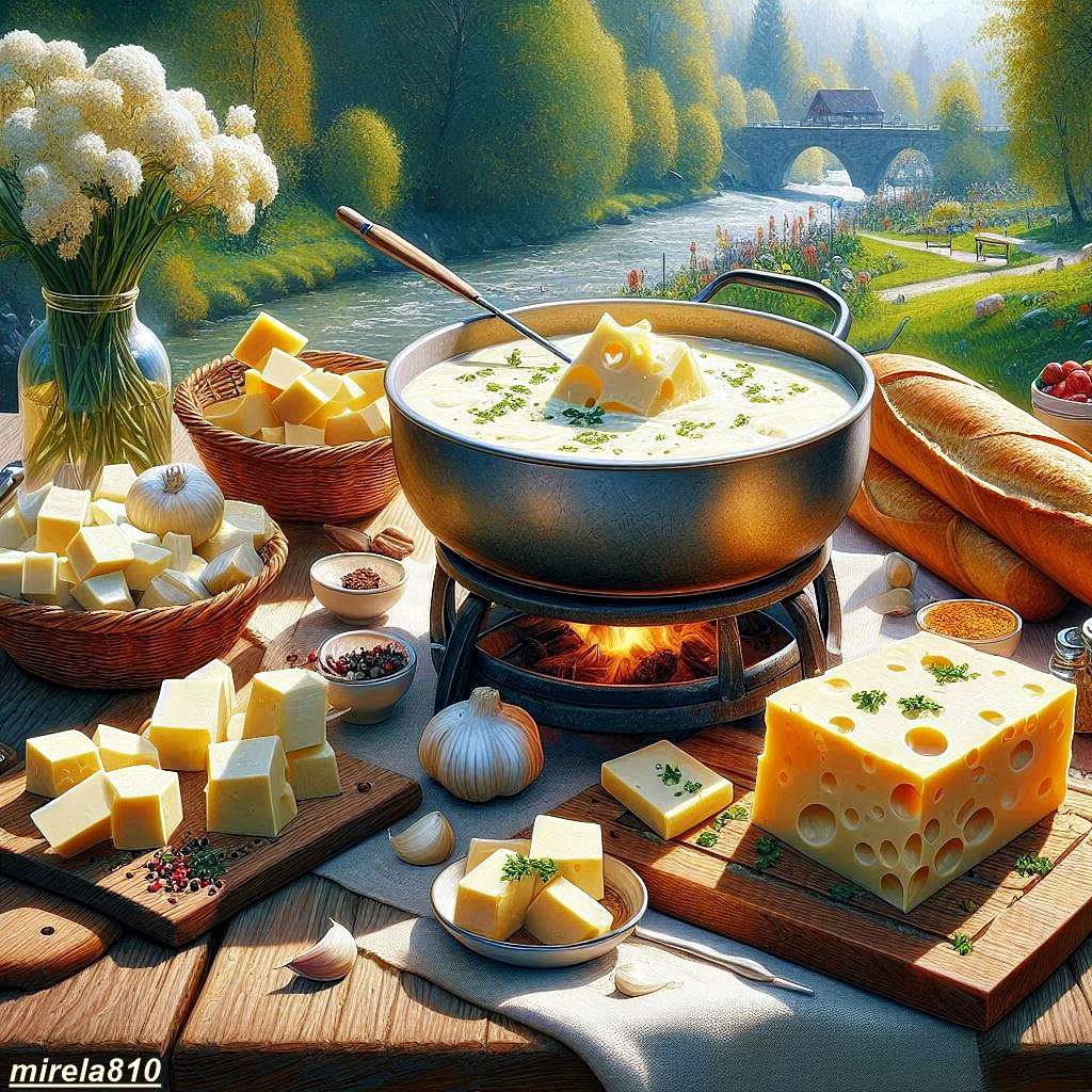 Фондю със сирене онлайн пъзел