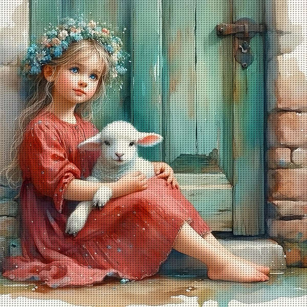 彼女の羊と一緒に素敵な羊飼い オンラインパズル