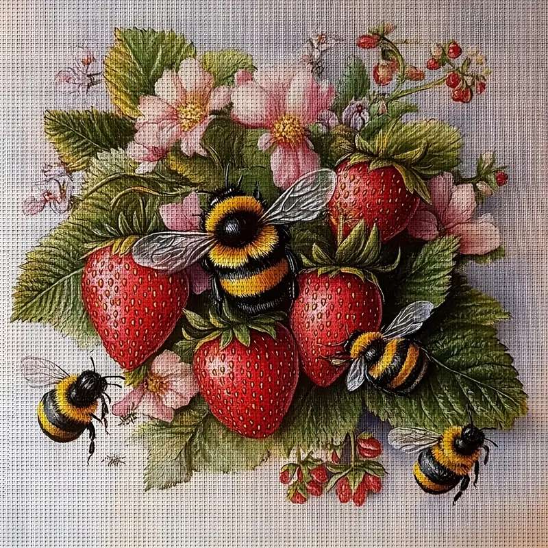 浮かぶイチゴの花 ジグソーパズルオンライン