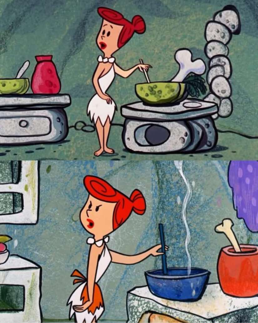 ウィルマはフレッドのために骨シチューを準備します。 ジグソーパズルオンライン