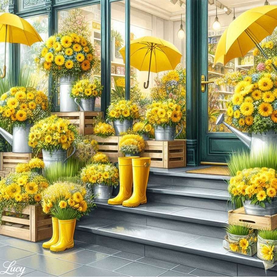 Ingresso che esplode con vibranti tutti i fiori gialli puzzle online